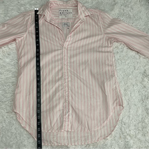 Frank & Eileen | Frank Pink/White Striped Button Down - Picture 9 of 13